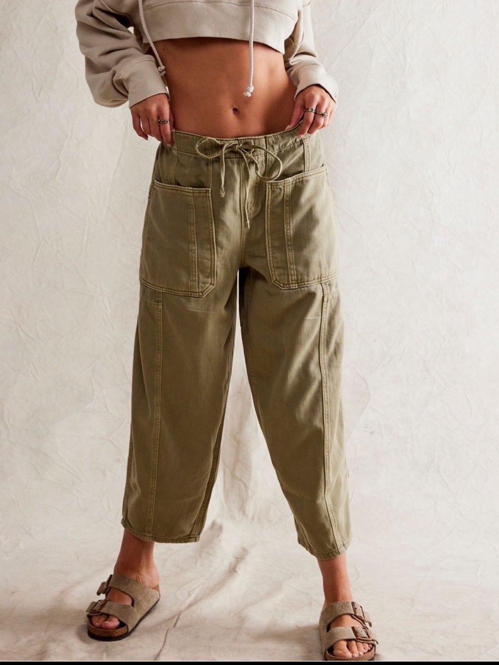 Free People Silverton Pull-On Barrel Jeans
